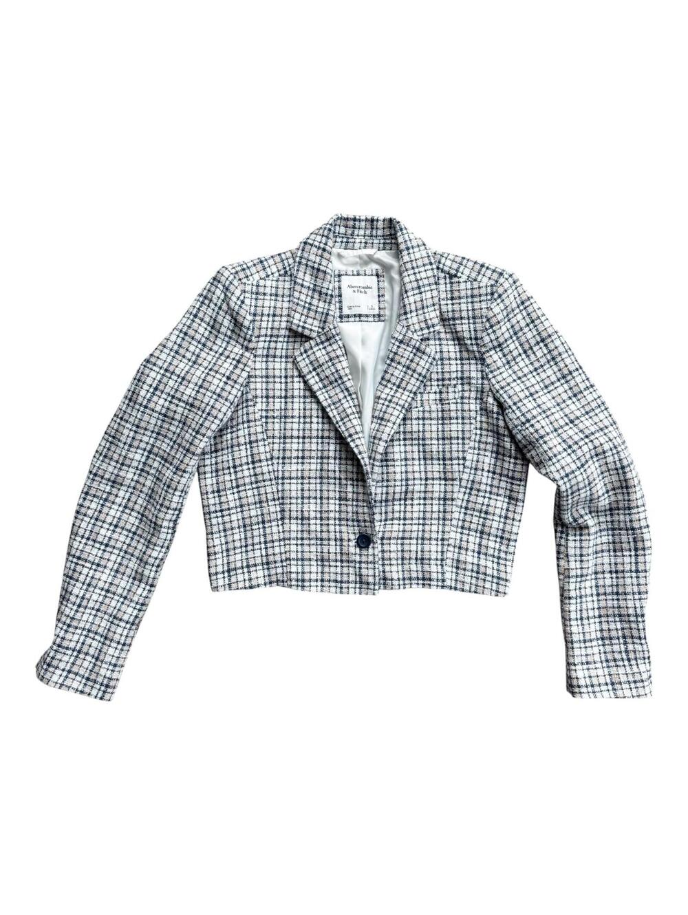 Abercrombie & Fitch Women's Cropped Plaid Blazer Size S
